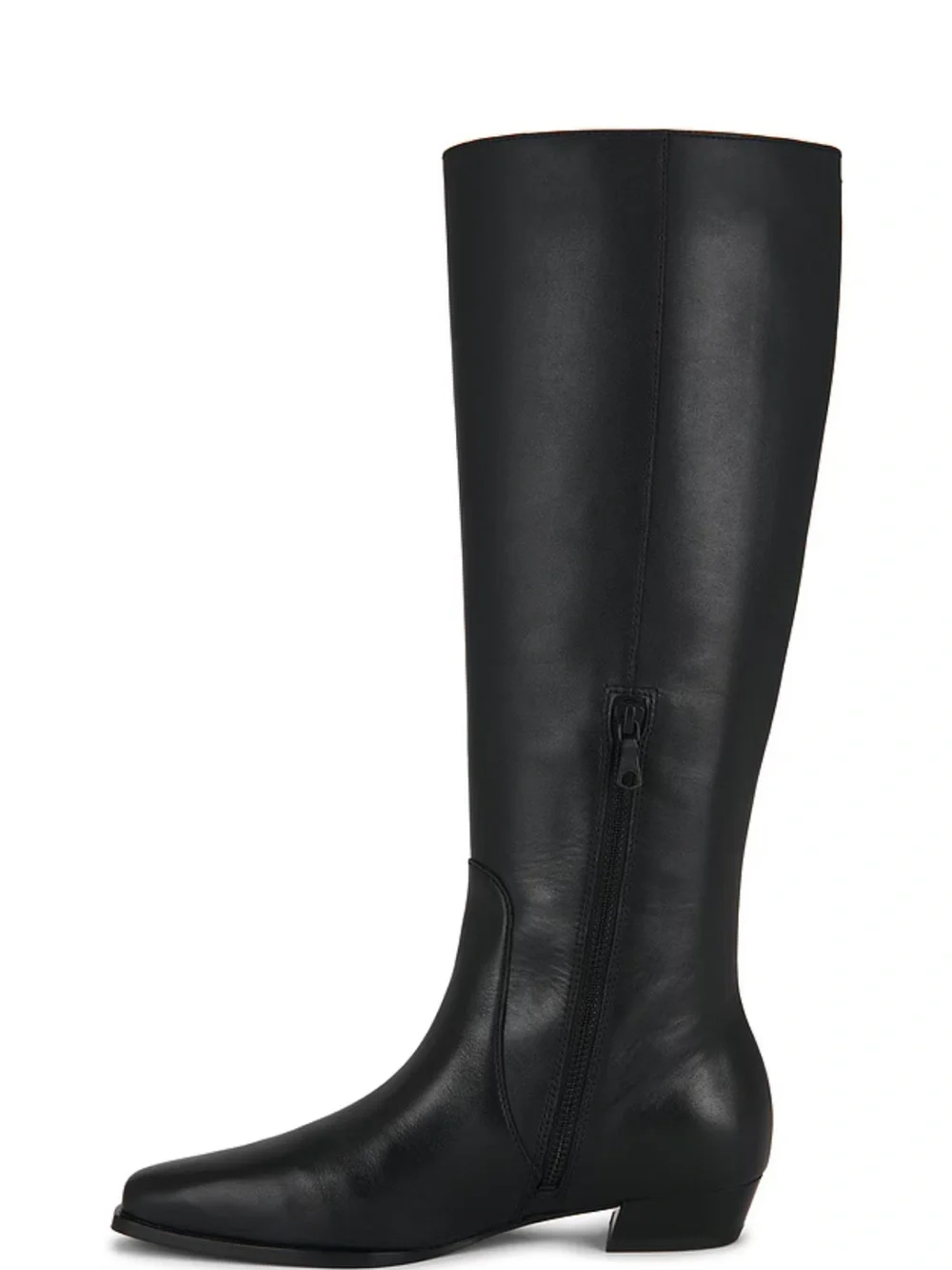 Joni Knee High Boot in Black Leather